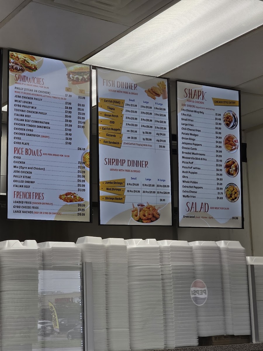 Shark Fish & Chicken Photo Menu 1