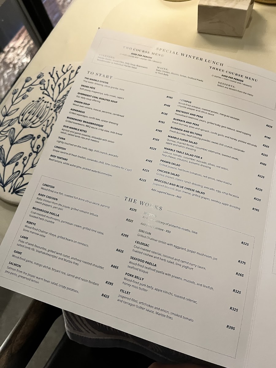 Marble Restaurant Photo Menu 10
