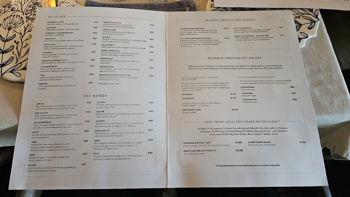 Marble Restaurant Photo Menu 8