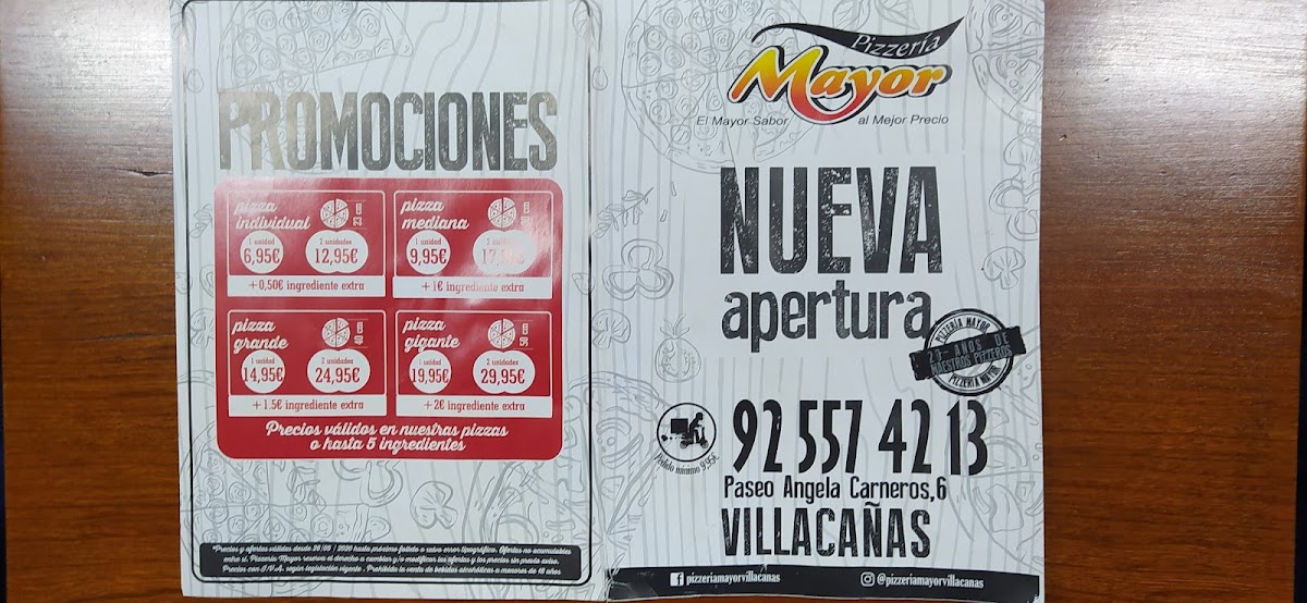 Pizzeria Mayor Villacañas Photo Menu 6