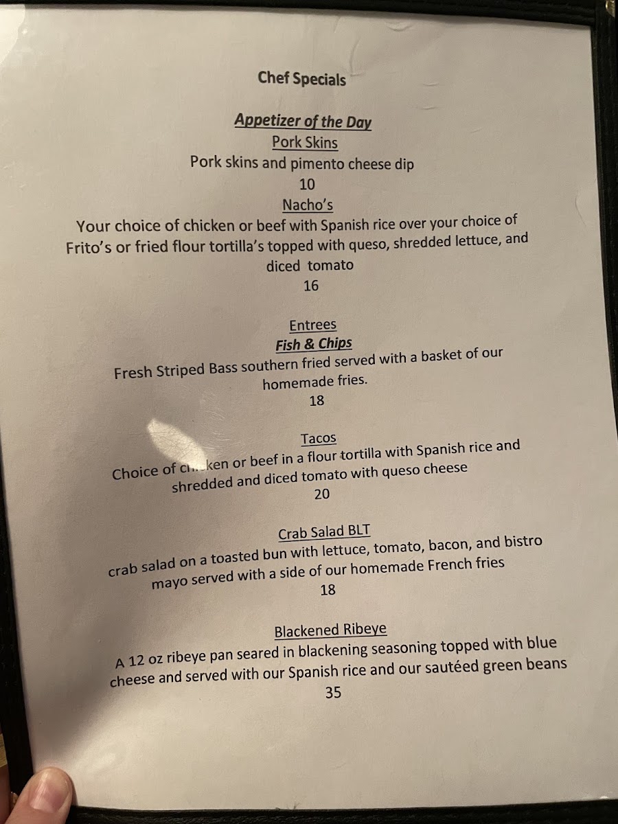 Simply Southern Bistro Photo Menu 3