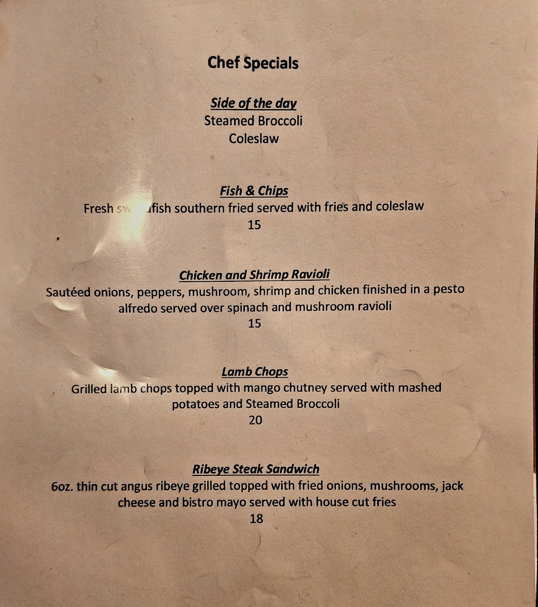 Simply Southern Bistro Photo Menu 4