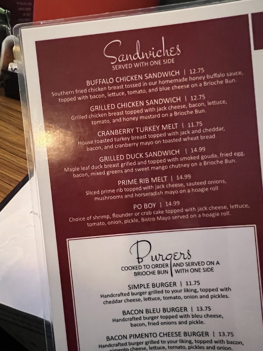 Simply Southern Bistro Photo Menu 9