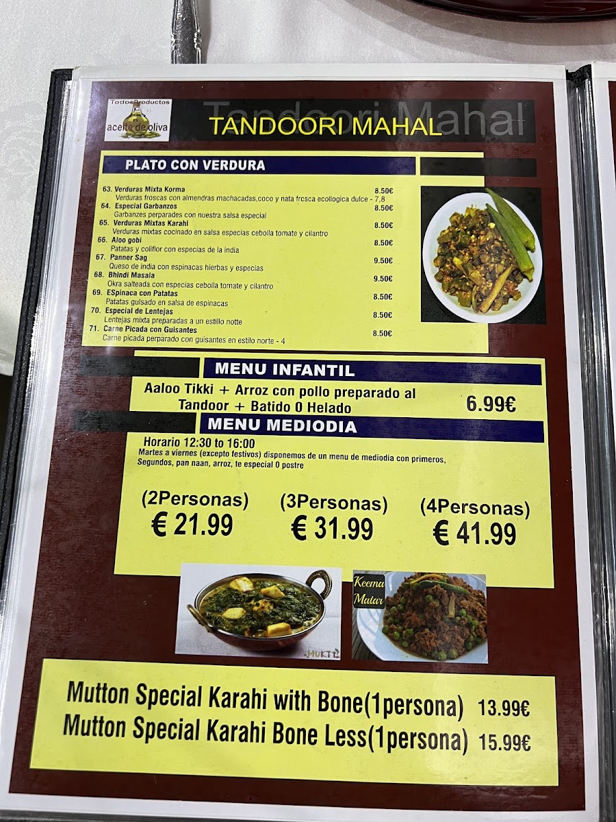Restaurante Tandoori Mahal Photo Menu 7