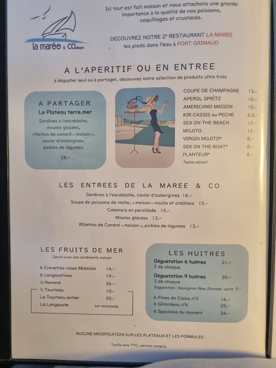 Restaurant La Marée Photo Menu 2