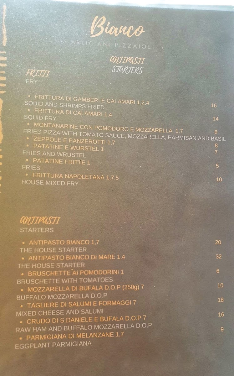 Ristorante Pizzeria Bianco Photo Menu 5