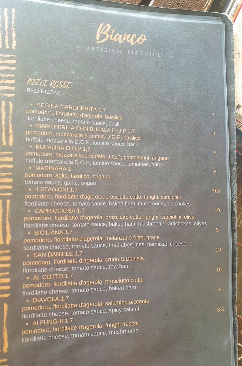 Ristorante Pizzeria Bianco Photo Menu 7