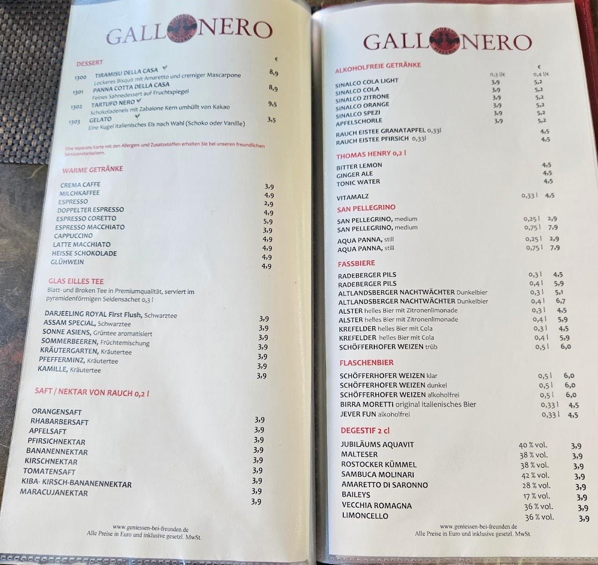 Ristorante Pizzeria Gallo Nero Photo Menu 4