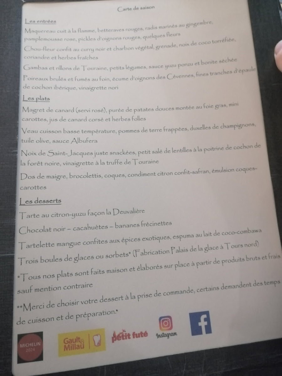 LA DEUVALIERE Photo Menu 7