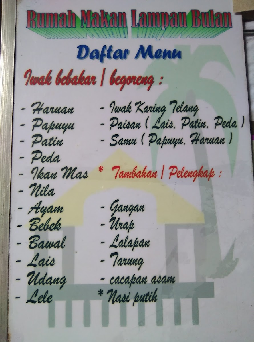 Rumah Makan Lampau Bulan Photo Menu 1