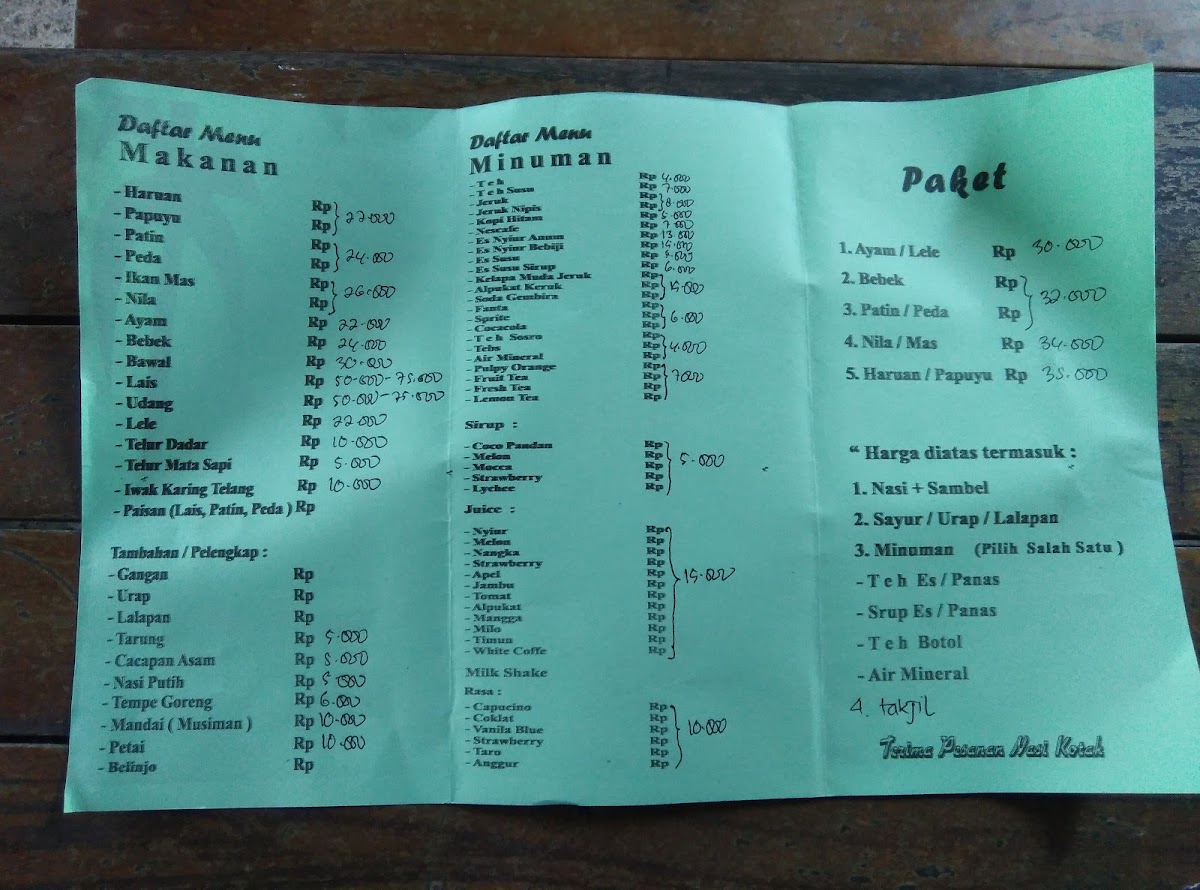 Rumah Makan Lampau Bulan Photo Menu 2