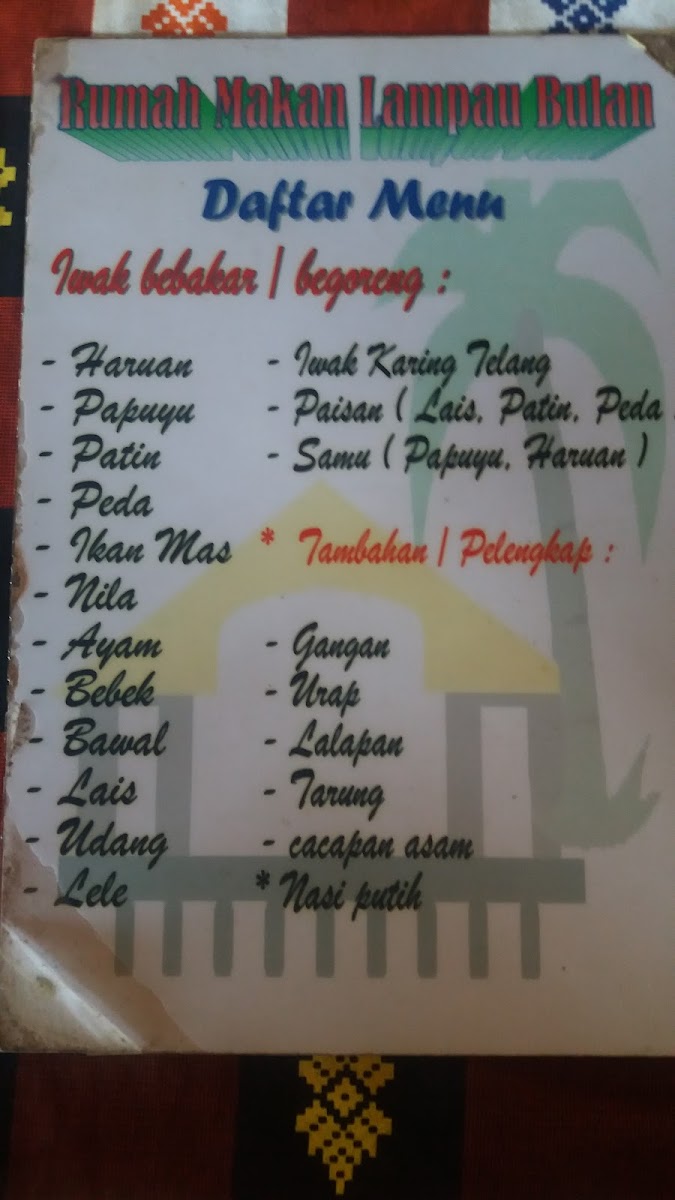 Rumah Makan Lampau Bulan Photo Menu 5