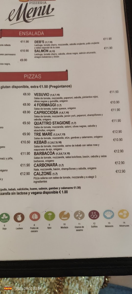 Deb's Pizzeria Photo Menu 3