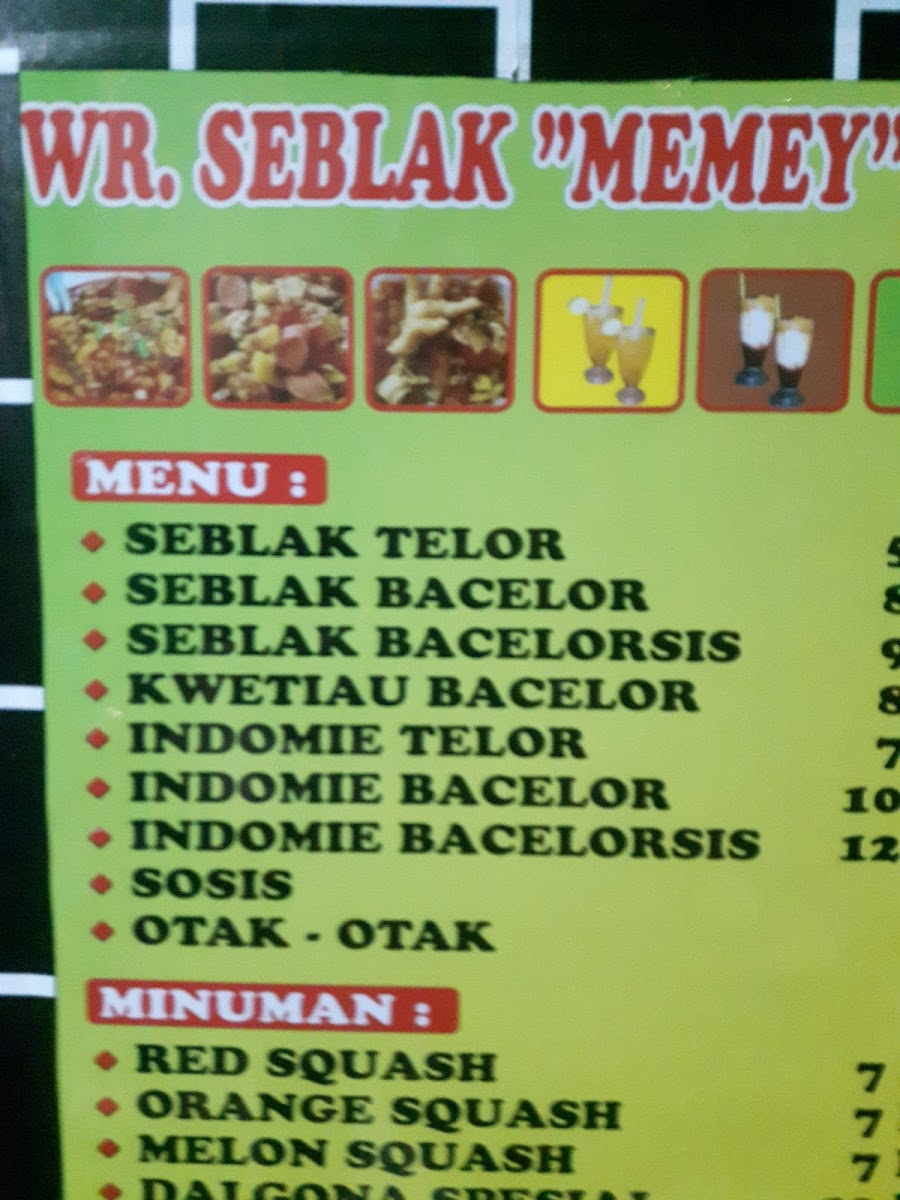 SEBLAK MEMEY Photo Menu 1