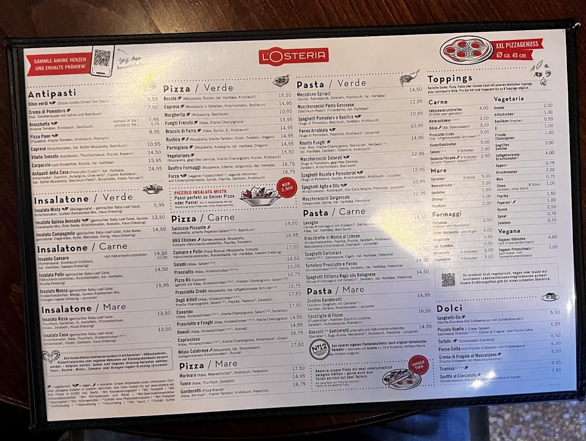 L'Osteria Metzingen Photo Menu 3