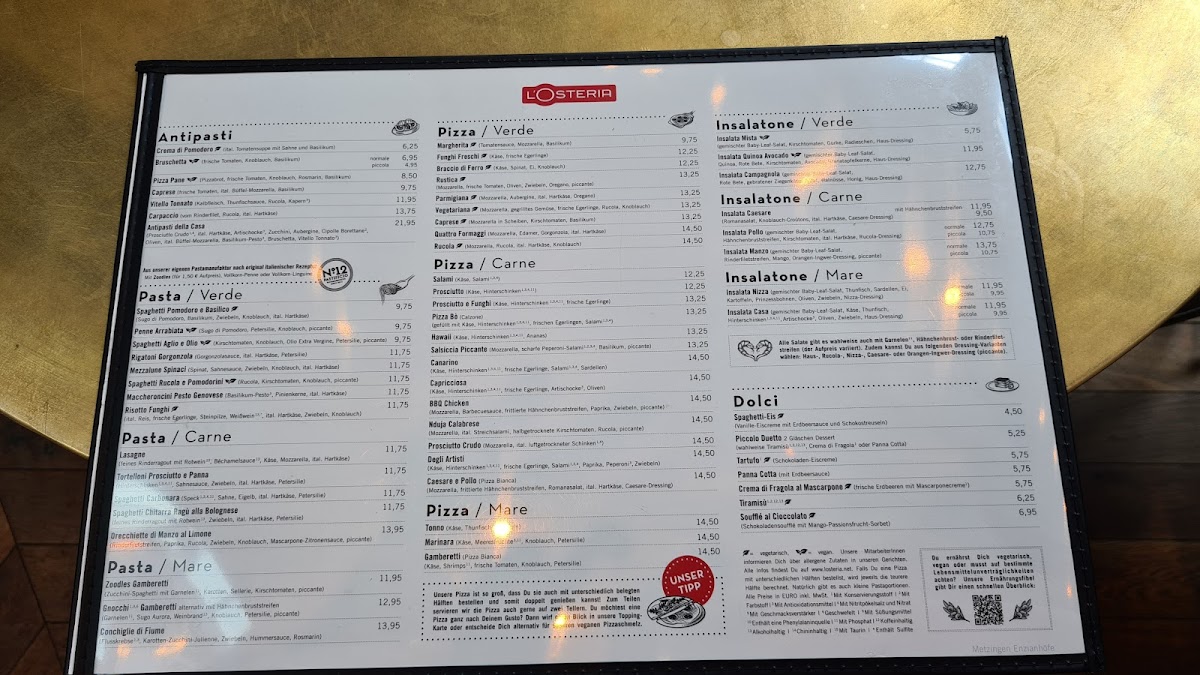 L'Osteria Metzingen Photo Menu 8