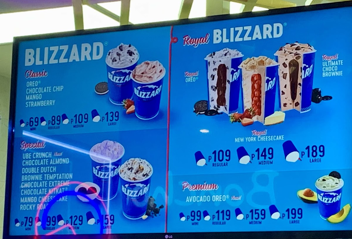 Dairy Queen - One Ayala Photo Menu 4