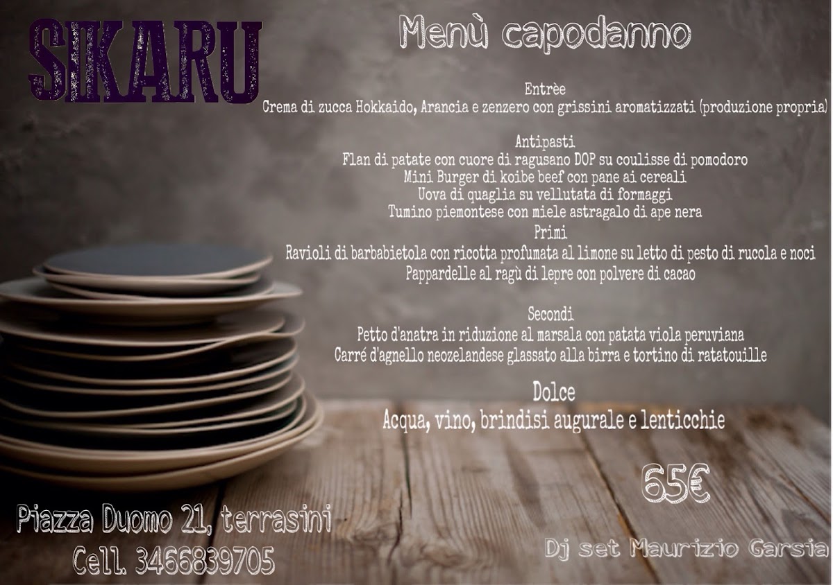 Sikaru Unconventional restaurant Photo Menu 9