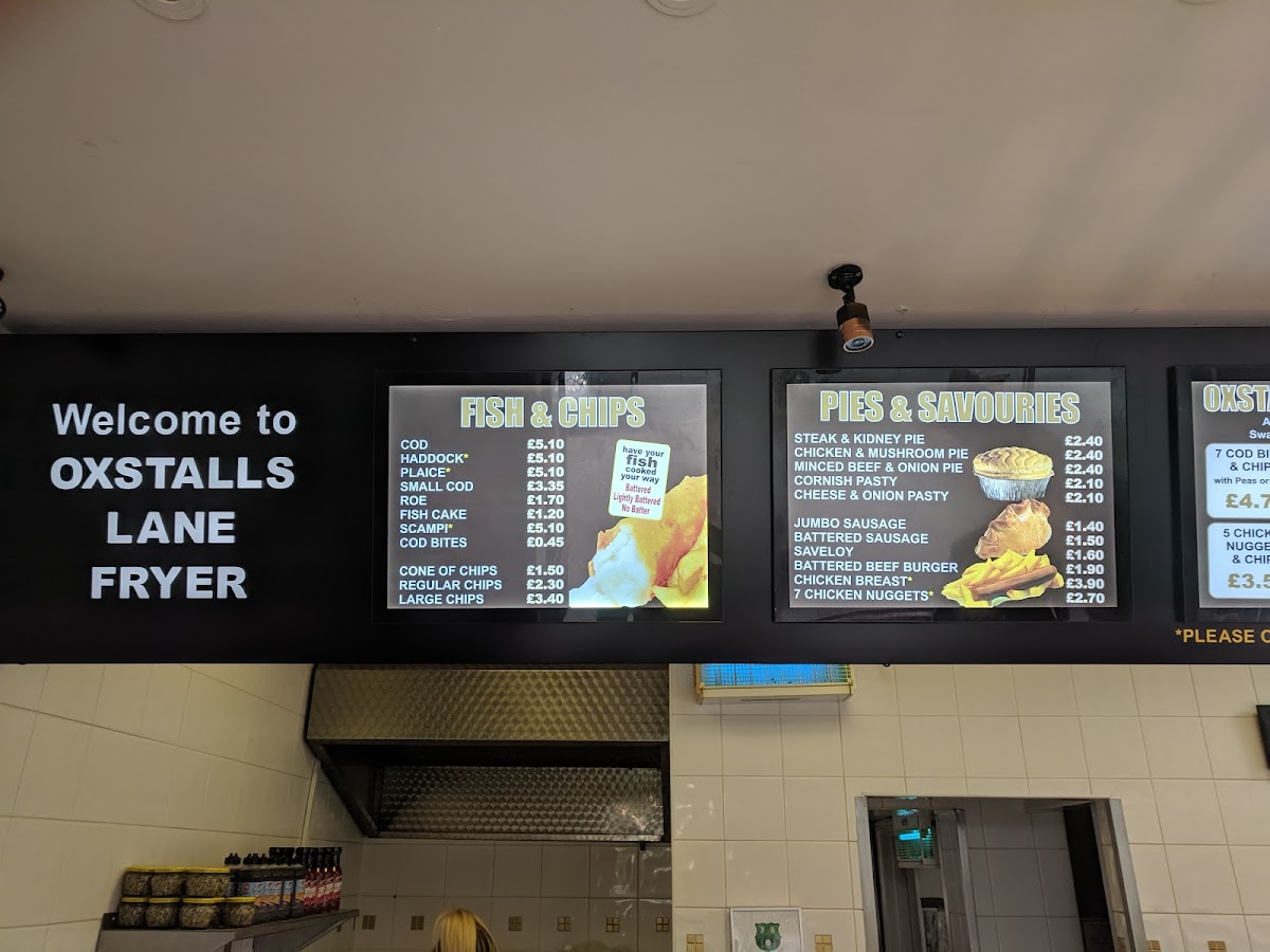 Oxstalls Lane Fryer Photo Menu 2