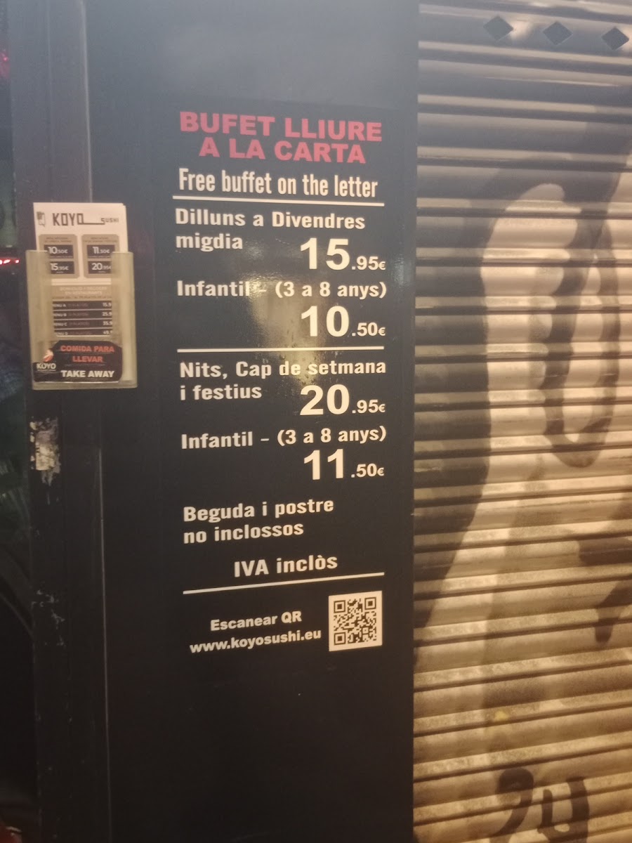Koyo Sushi Sants Photo Menu 4