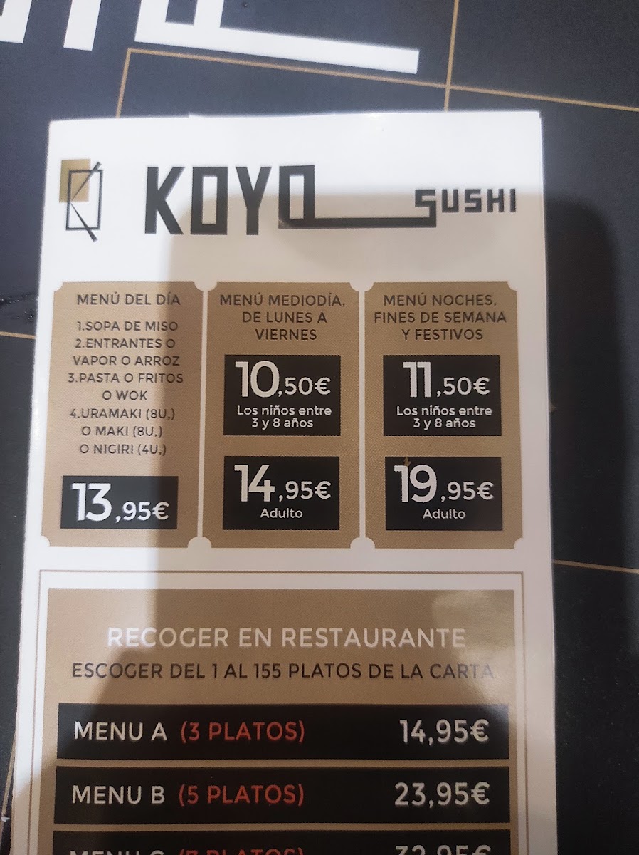 Koyo Sushi Sants Photo Menu 6