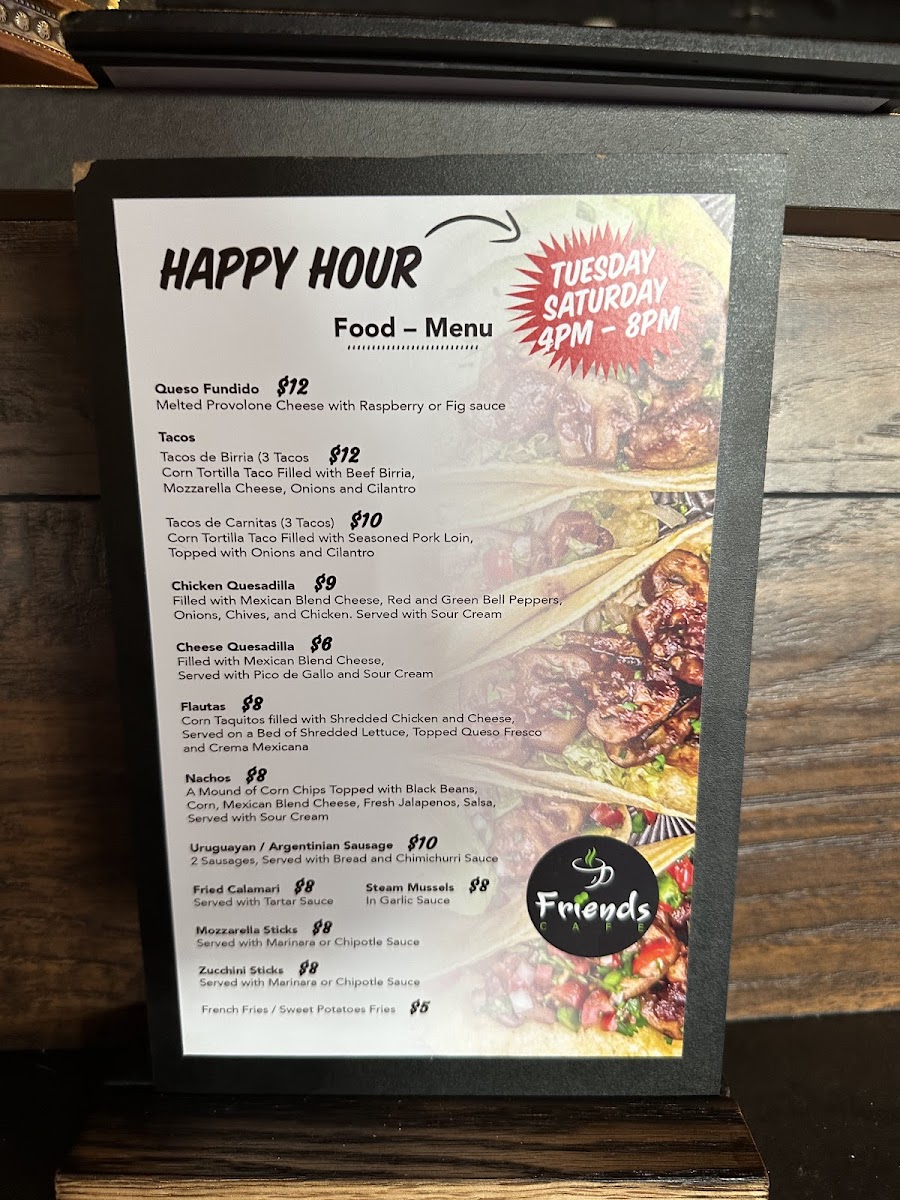 Friends Cafe Photo Menu 3