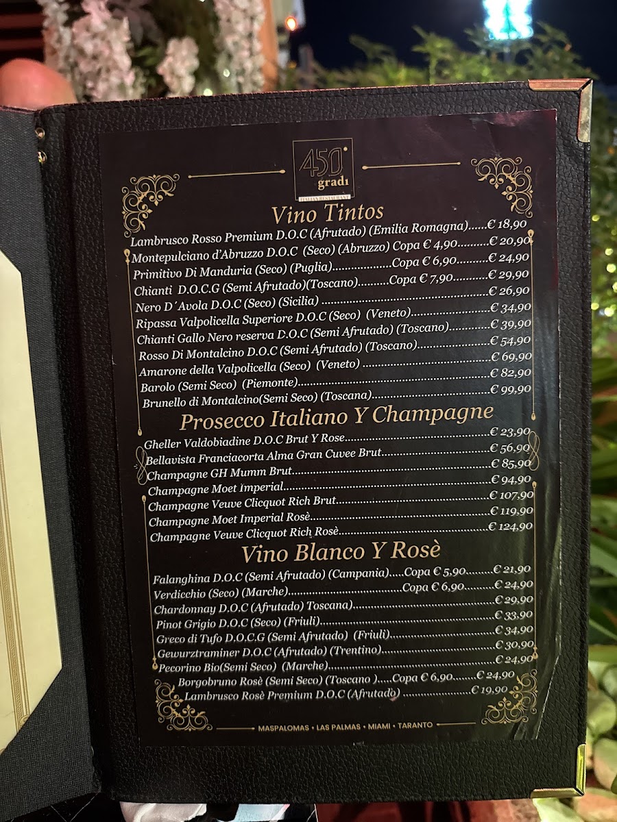 450 Gradi Photo Menu 2