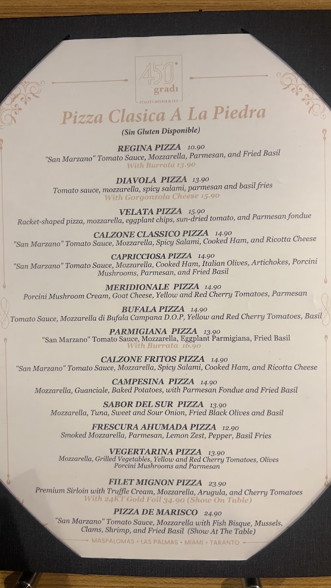450 Gradi Photo Menu 3
