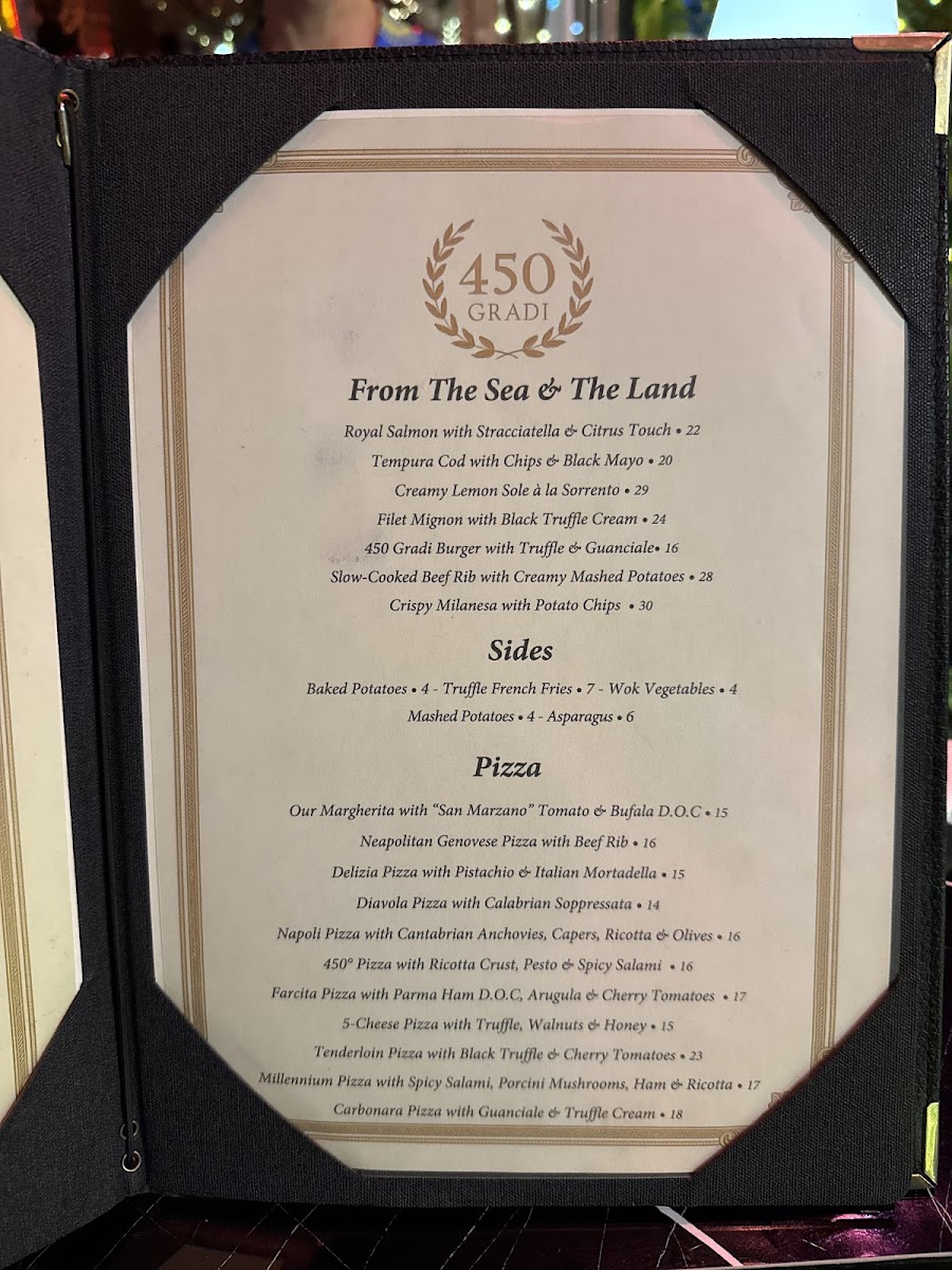 450 Gradi Photo Menu 5