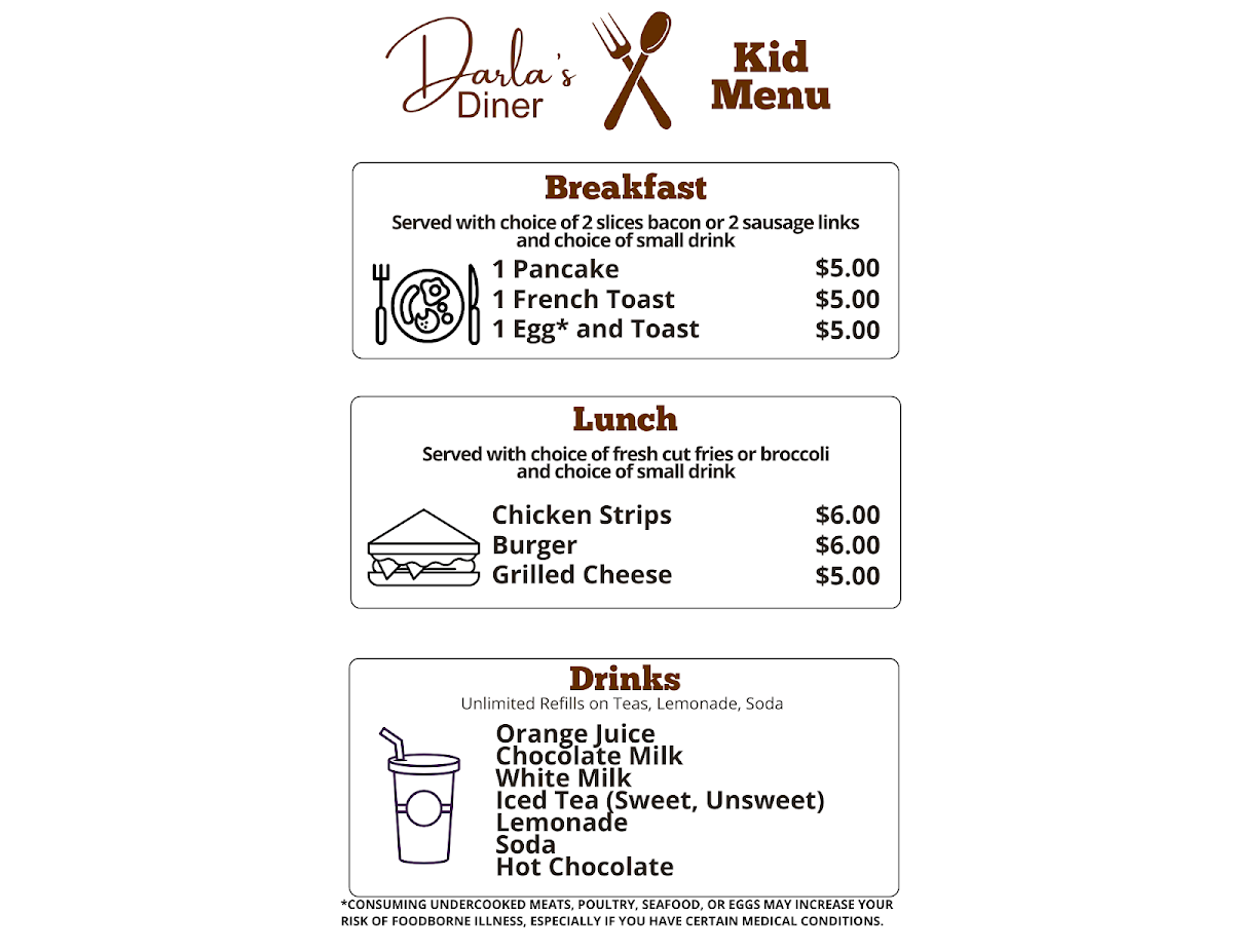 Darla's Diner Photo Menu 3