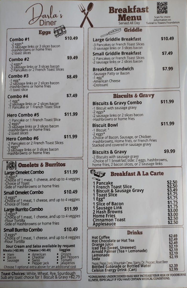 Darla's Diner Photo Menu 4