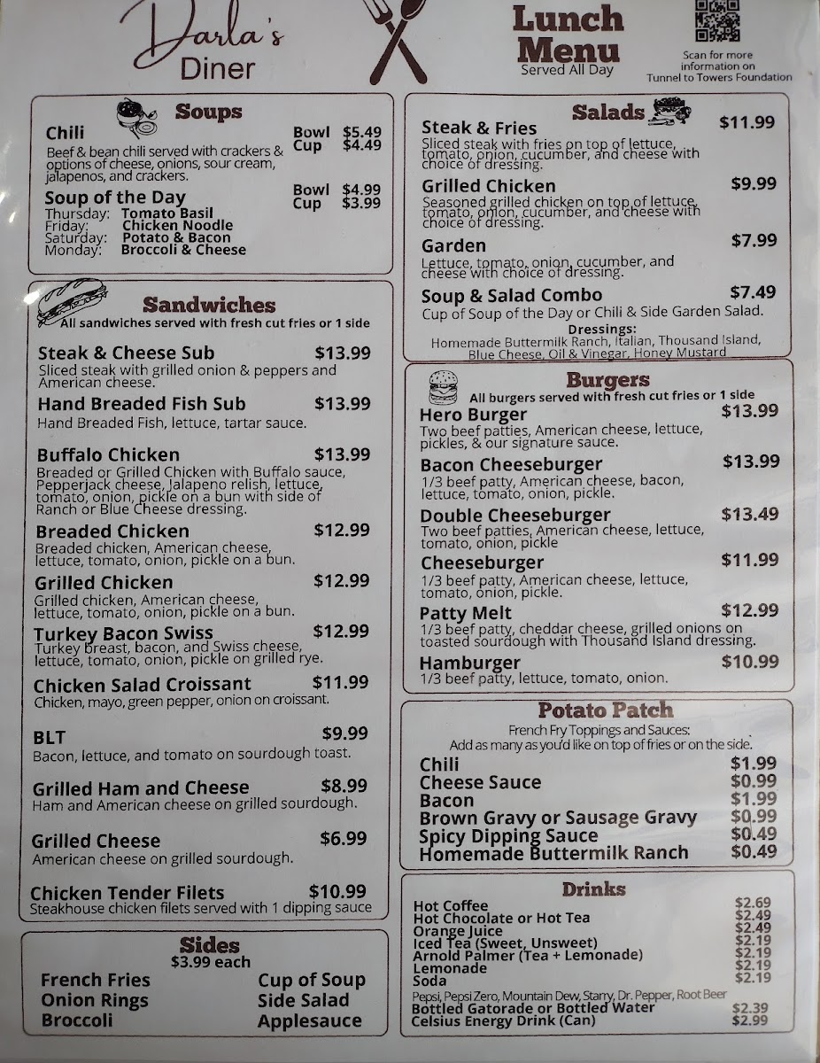 Darla's Diner Photo Menu 5