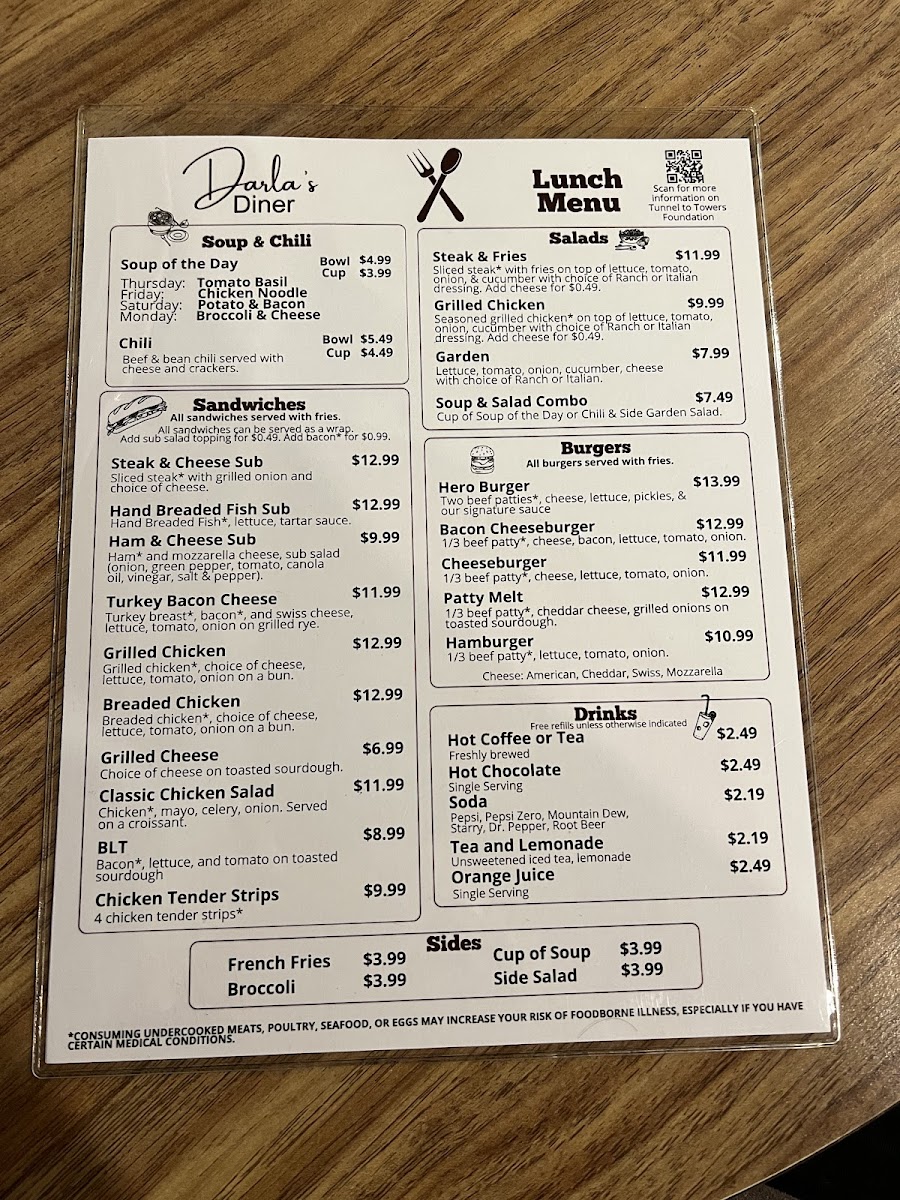 Darla's Diner Photo Menu 6