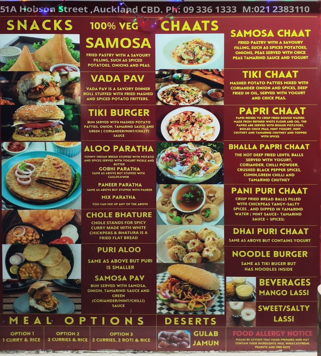 Bal Ganga Indian Takeaway Photo Menu 1