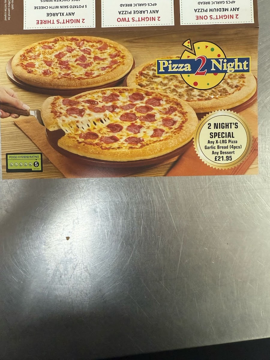 Pizza 2 Night Deal Kent Photo Menu 4