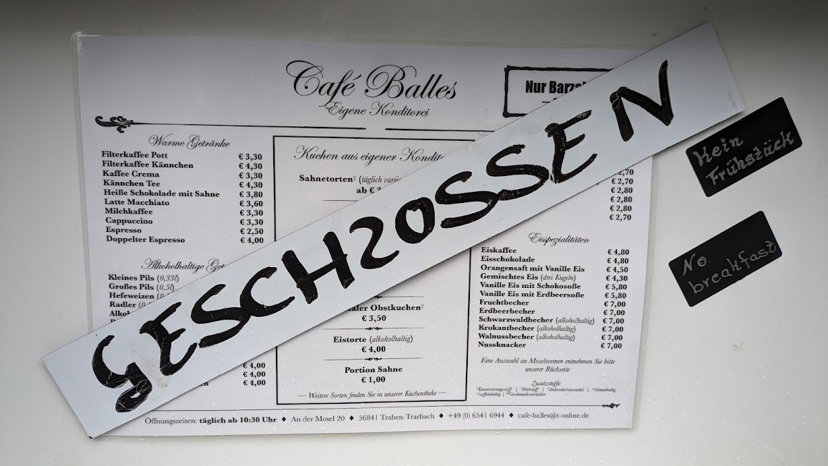 Cafe Balles Photo Menu 1