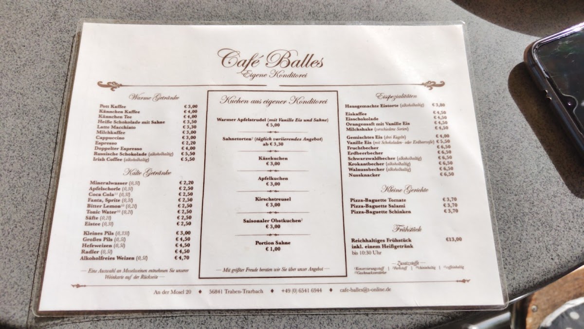 Cafe Balles Photo Menu 2