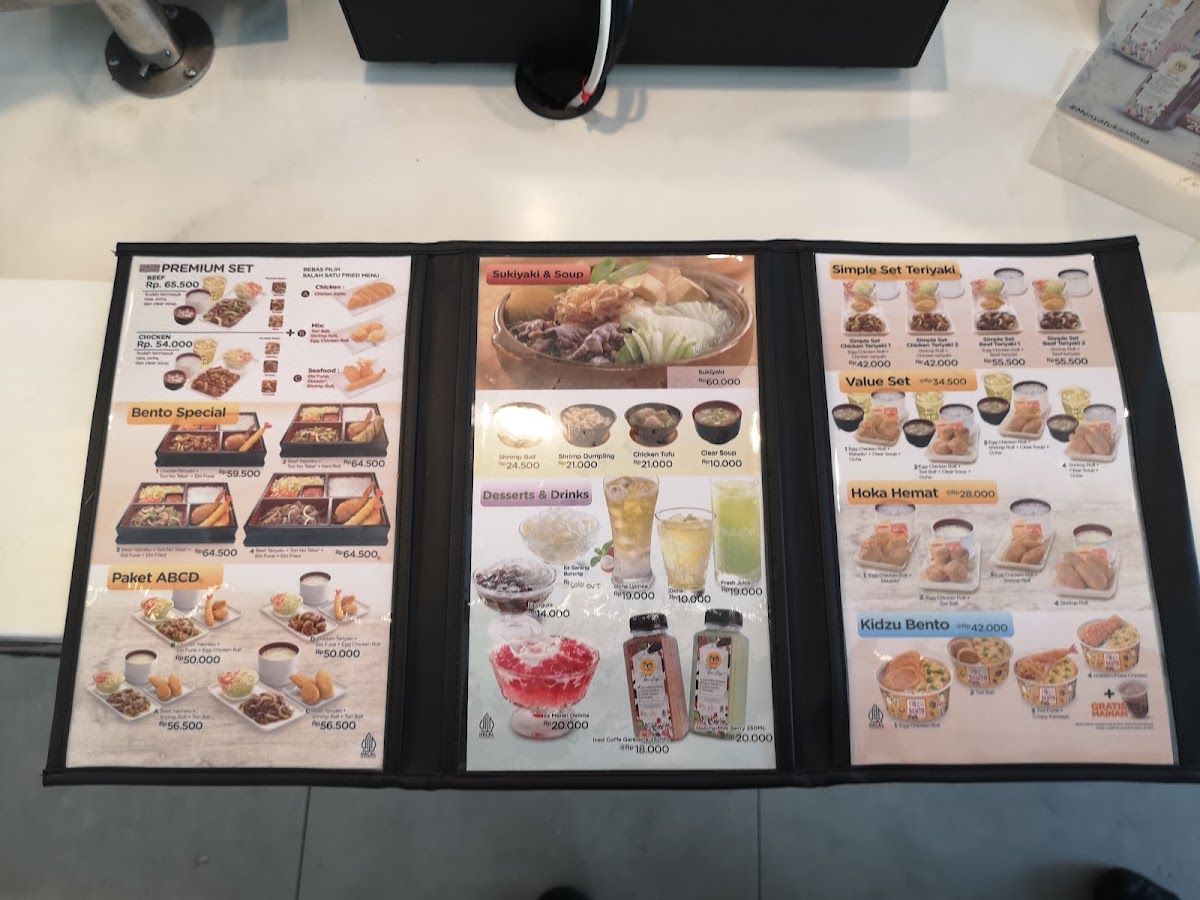 HokBen Jalan Riau Pekanbaru Photo Menu 2