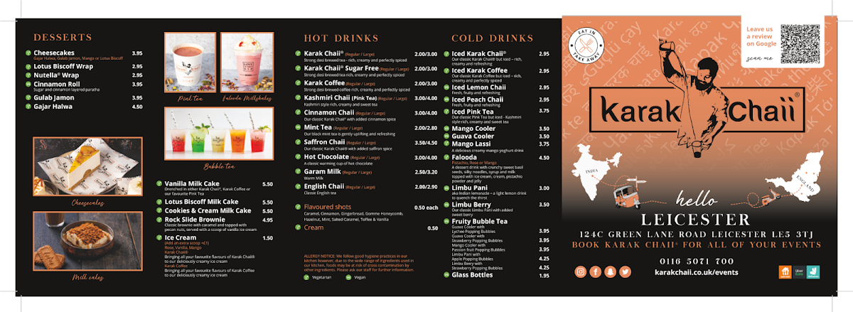 Karak Chaii Leicester Photo Menu 1