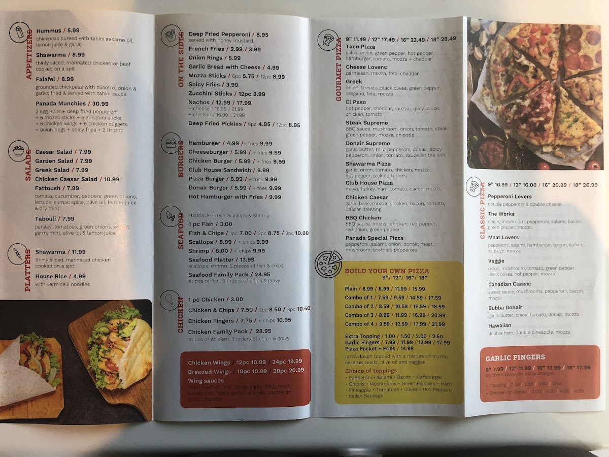 Panada Pizza Photo Menu 2
