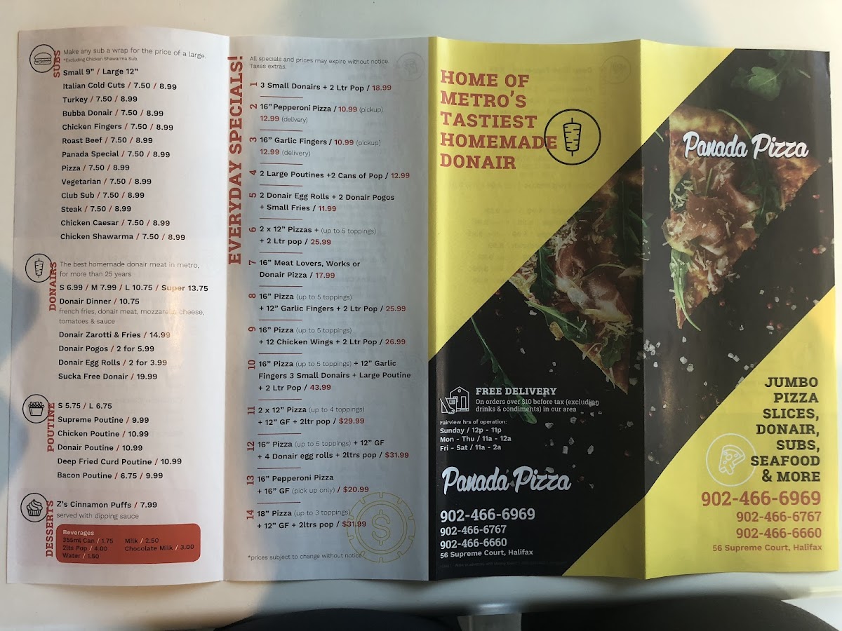 Panada Pizza Photo Menu 3