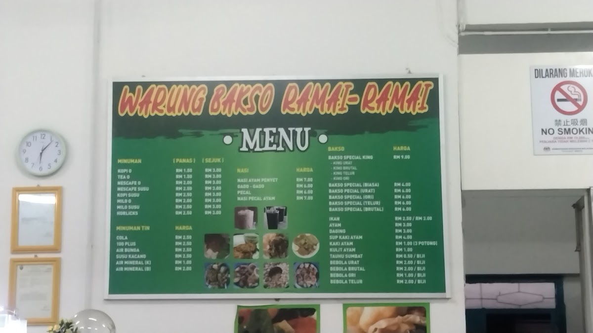 Warung Bakso Ramai Ramai Sandakan Photo Menu 1