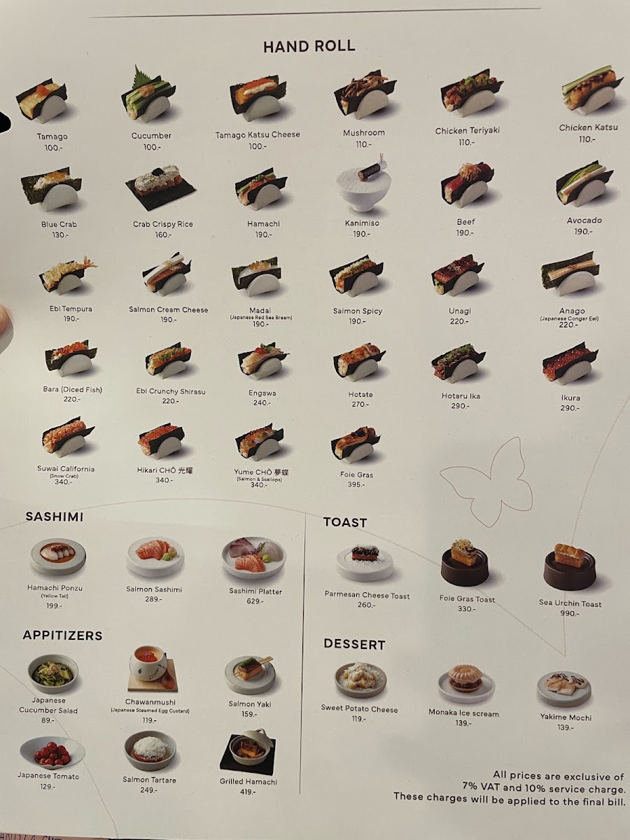 Cho Hand Rolled Sushi Photo Menu 3