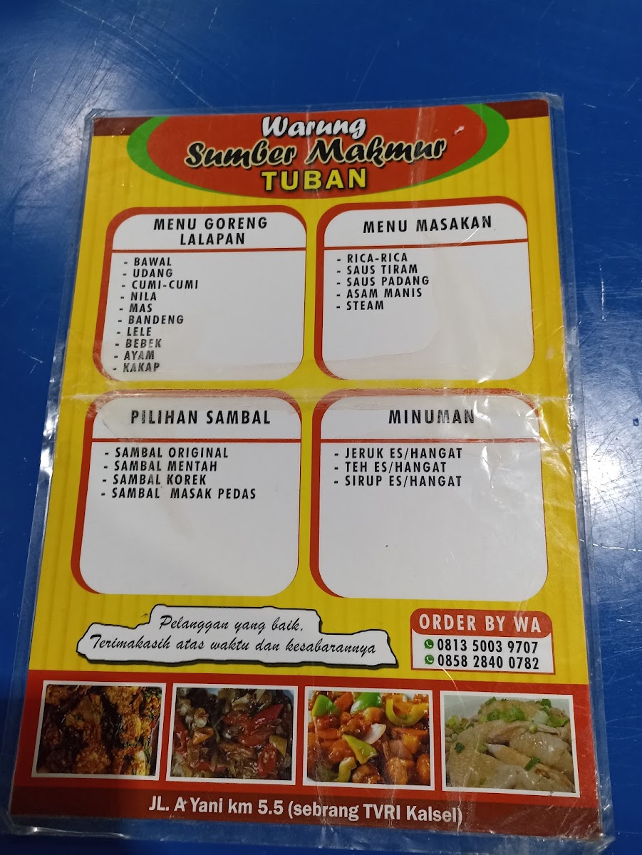 Warung Sumber Makmur Tuban Photo Menu 1