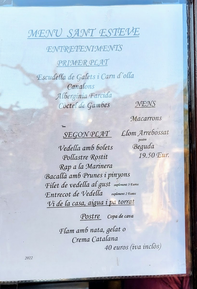Restaurant Mas del Mogent Photo Menu 5