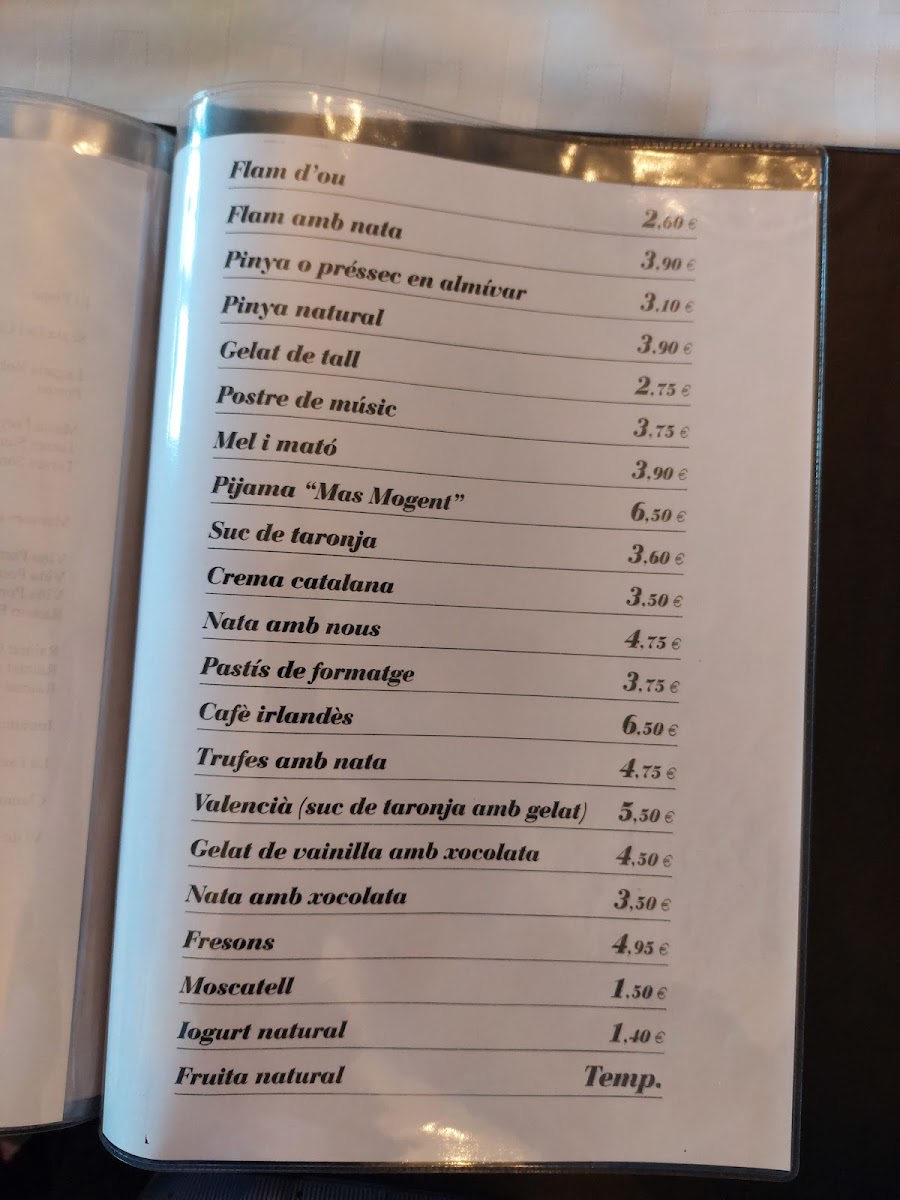 Restaurant Mas del Mogent Photo Menu 8