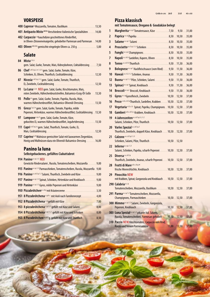 La Luna - Pizza Lieferdienst Moers ???? Photo Menu 3
