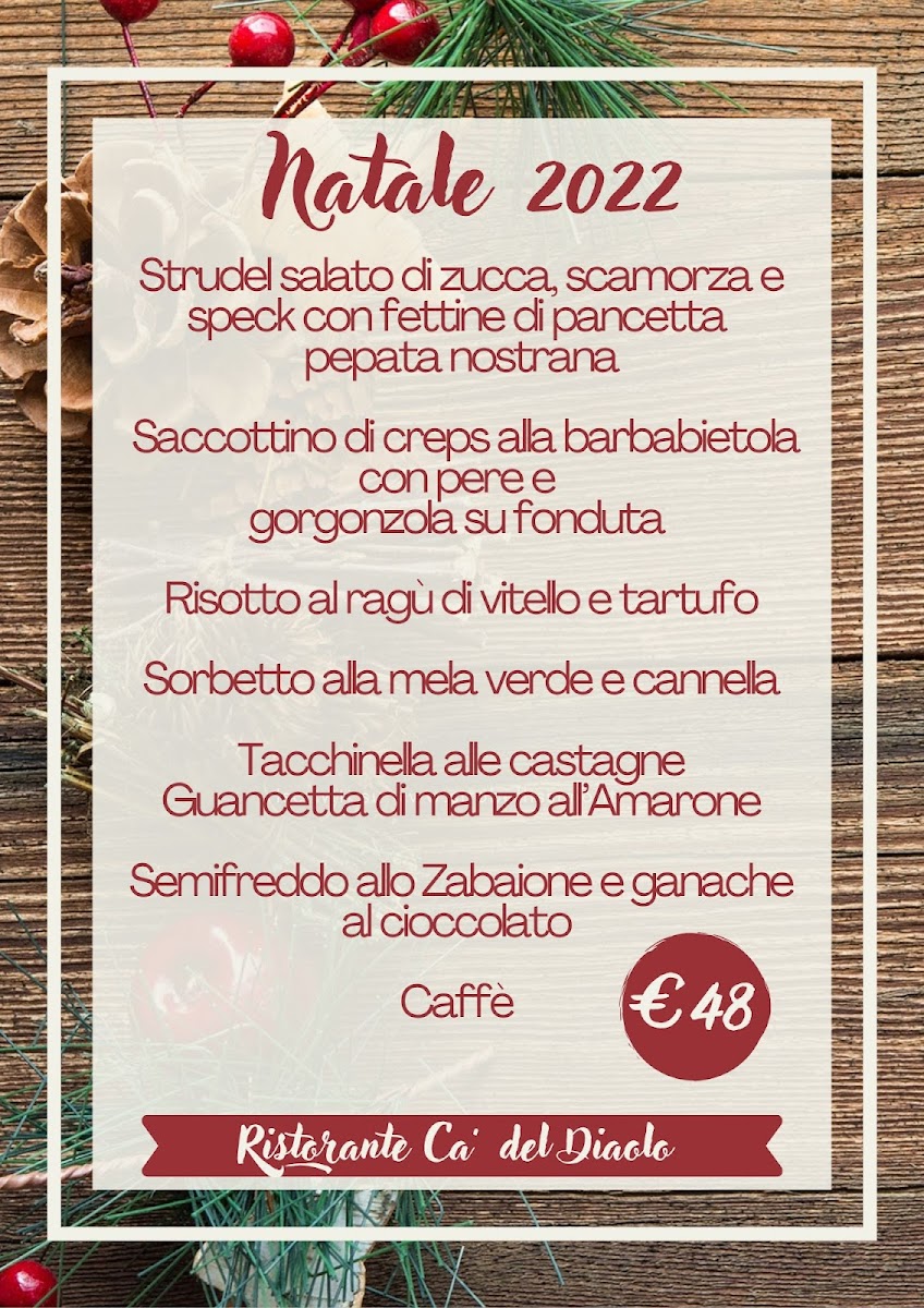 Ca' del Diaolo Ristorante, Camere, Bar Photo Menu 4