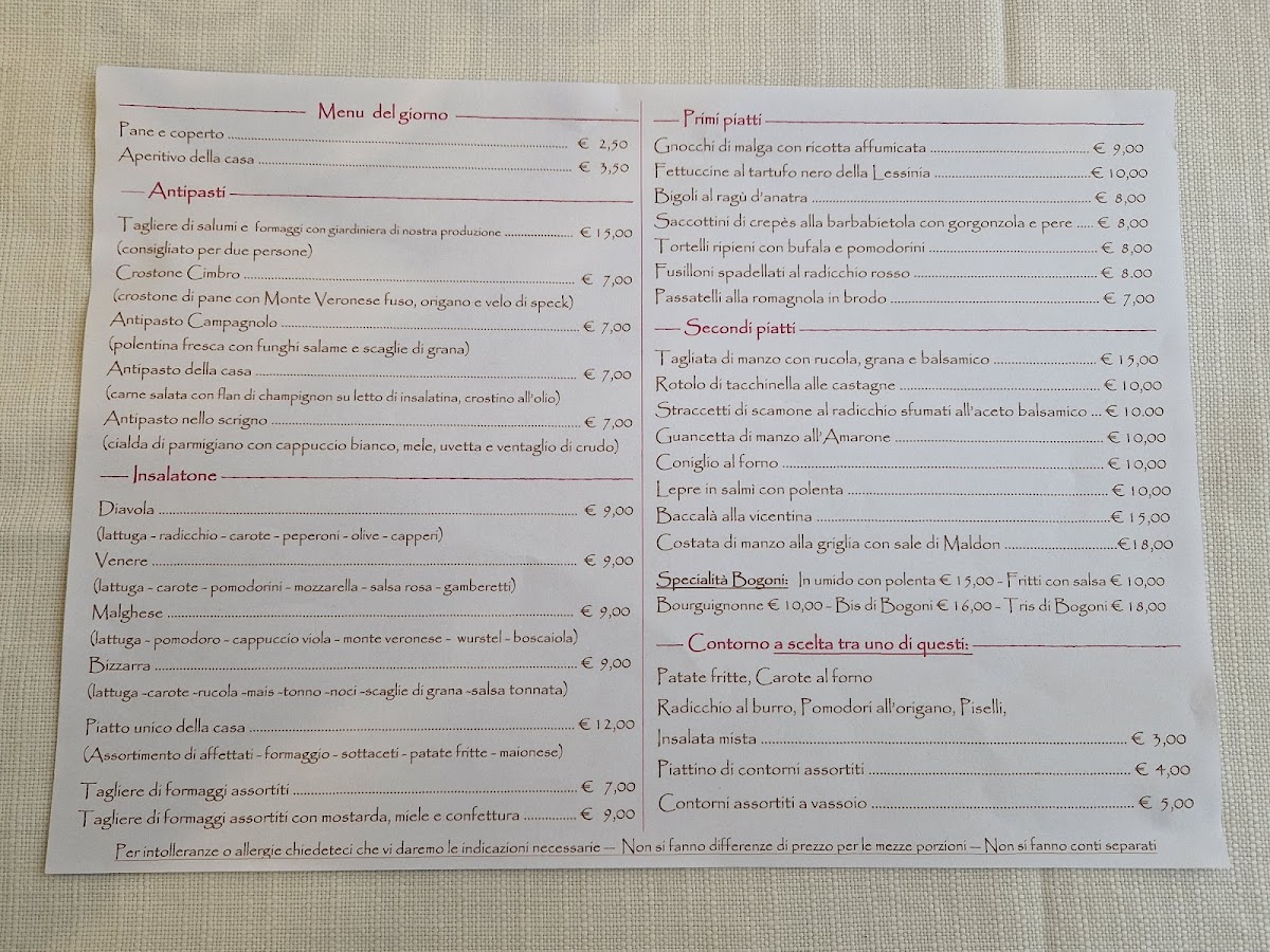 Ca' del Diaolo Ristorante, Camere, Bar Photo Menu 8