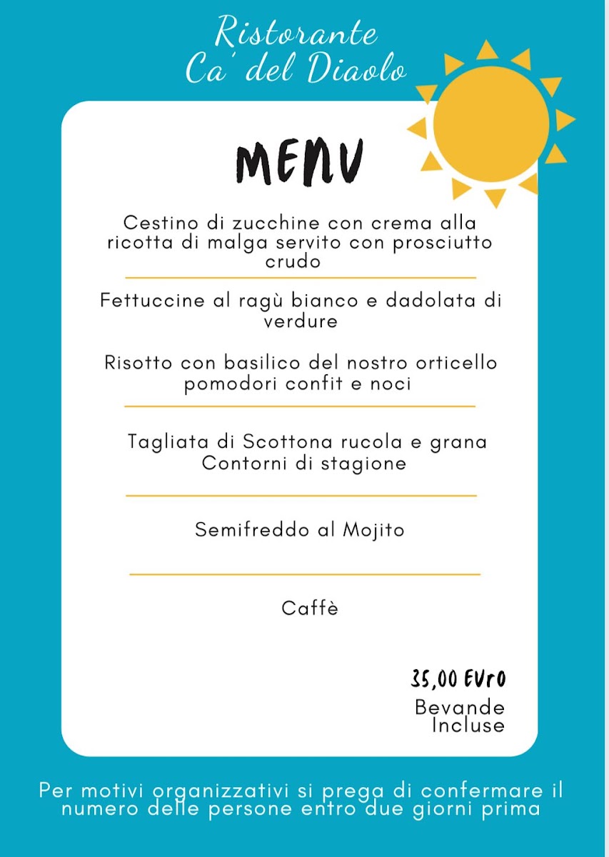 Ca' del Diaolo Ristorante, Camere, Bar Photo Menu 9